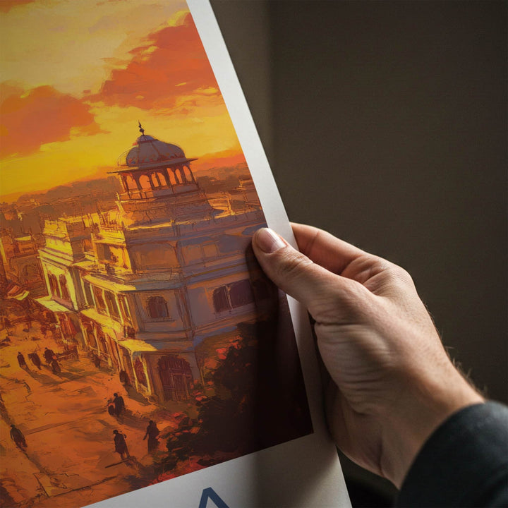 Patiala Poster - India Travel Art - Punjab Golden City Street Home Decor