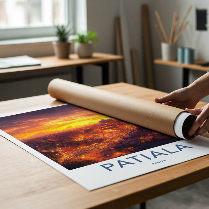 Patiala Poster - India Travel Art - Punjab Vibrant Cityscape Home Decor