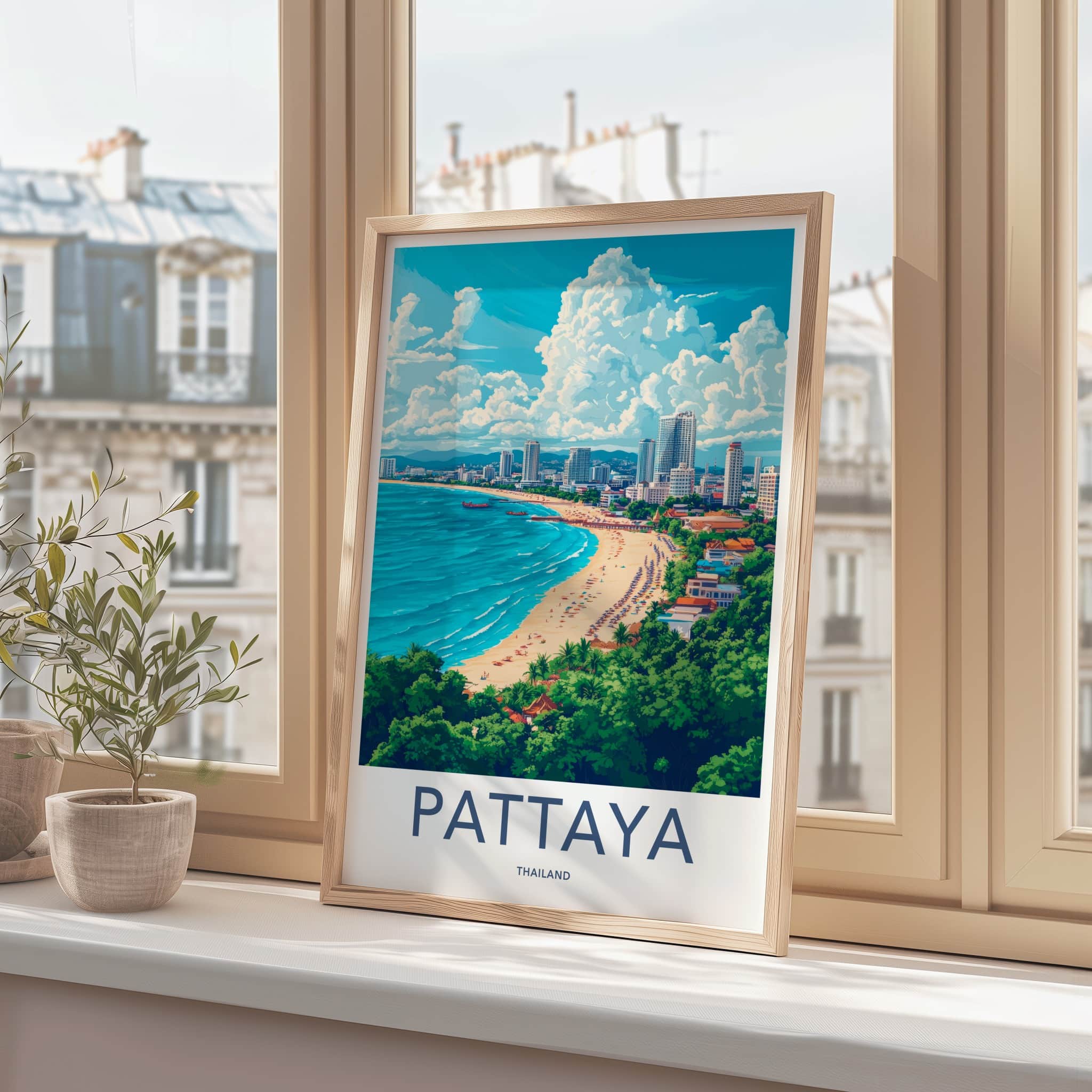 Pattaya Poster - Thailand Travel Art - Vibrant Coastal City Home Decor