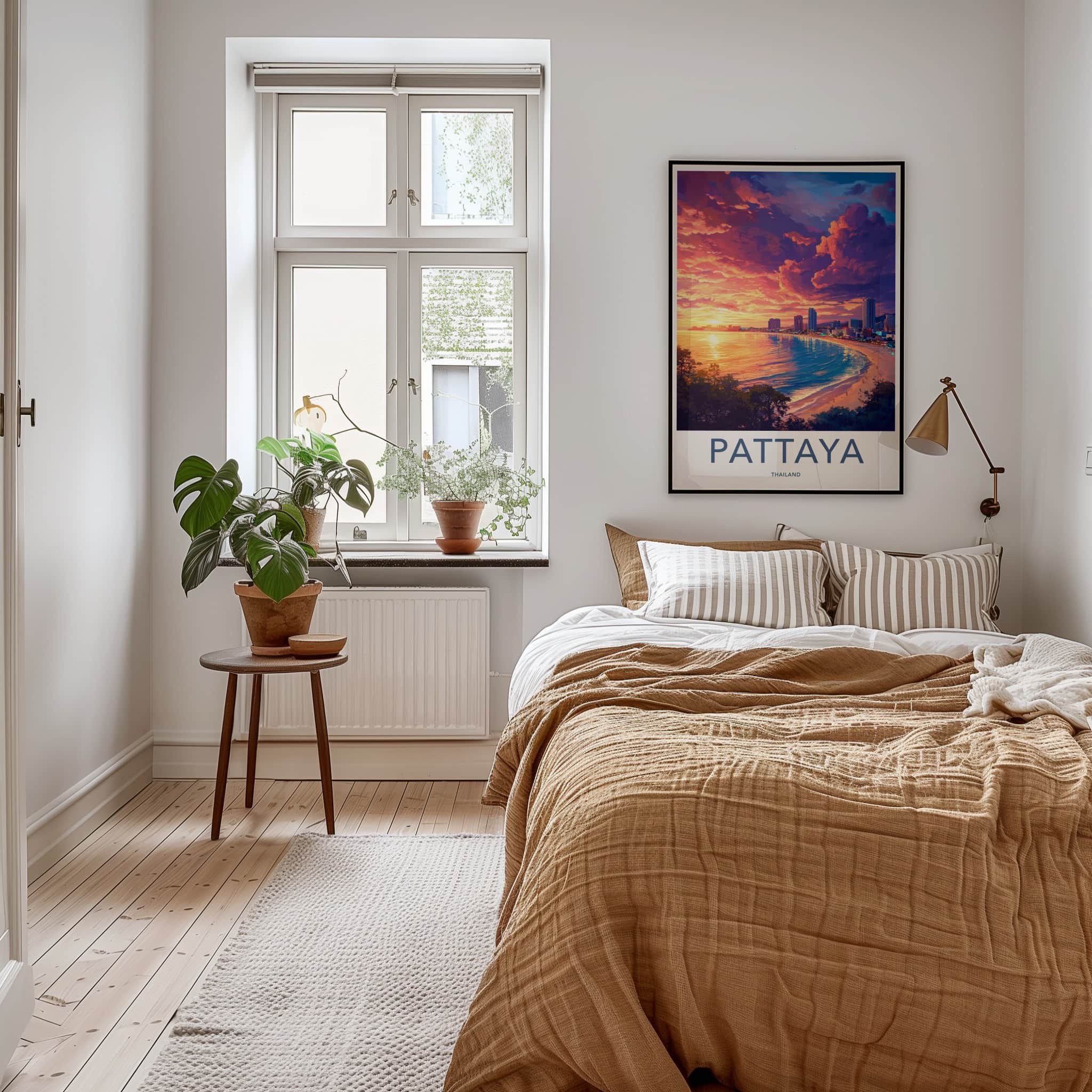Pattaya Poster - Thailand Travel Art - Vibrant Coastal Sunset Wall Decor