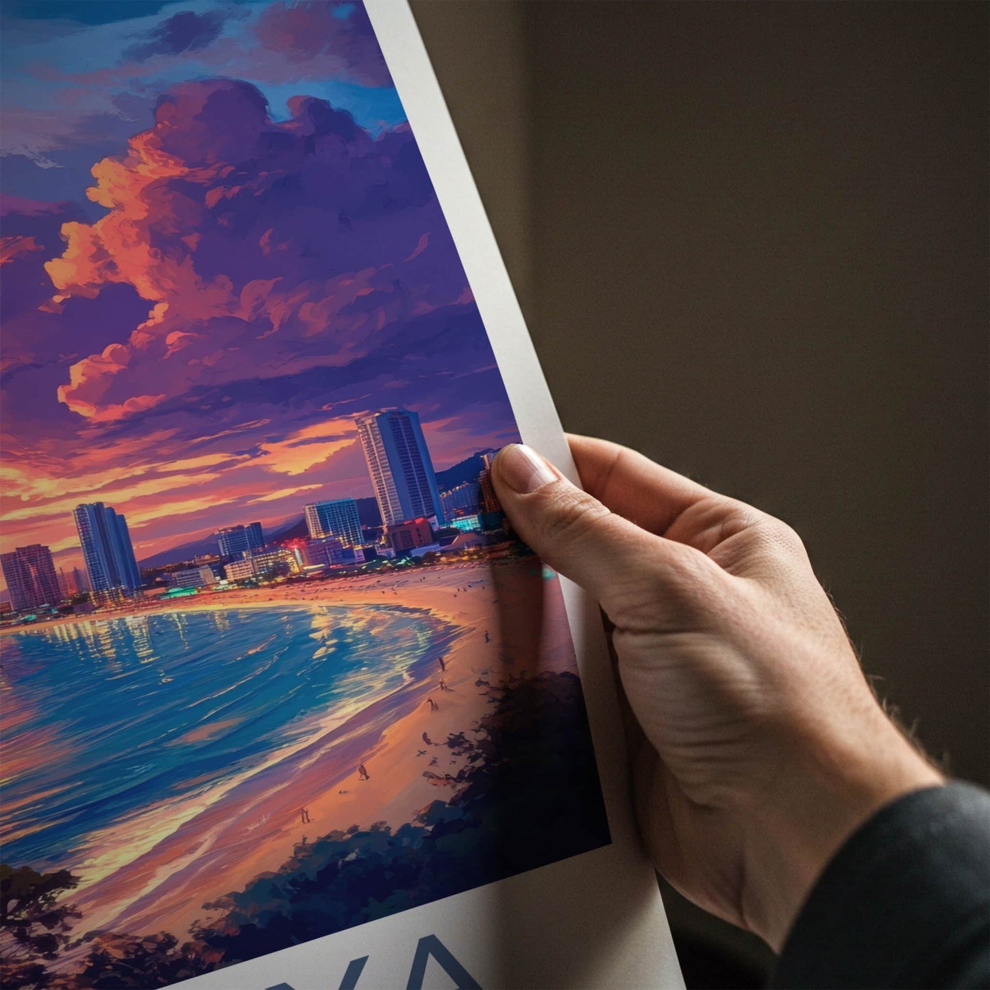 Pattaya Poster - Thailand Travel Art - Vibrant Coastal Sunset Wall Decor