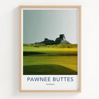 Pawnee Buttes Poster - Colorado Wall Art - Rugged Buttes Prairie Home Decor