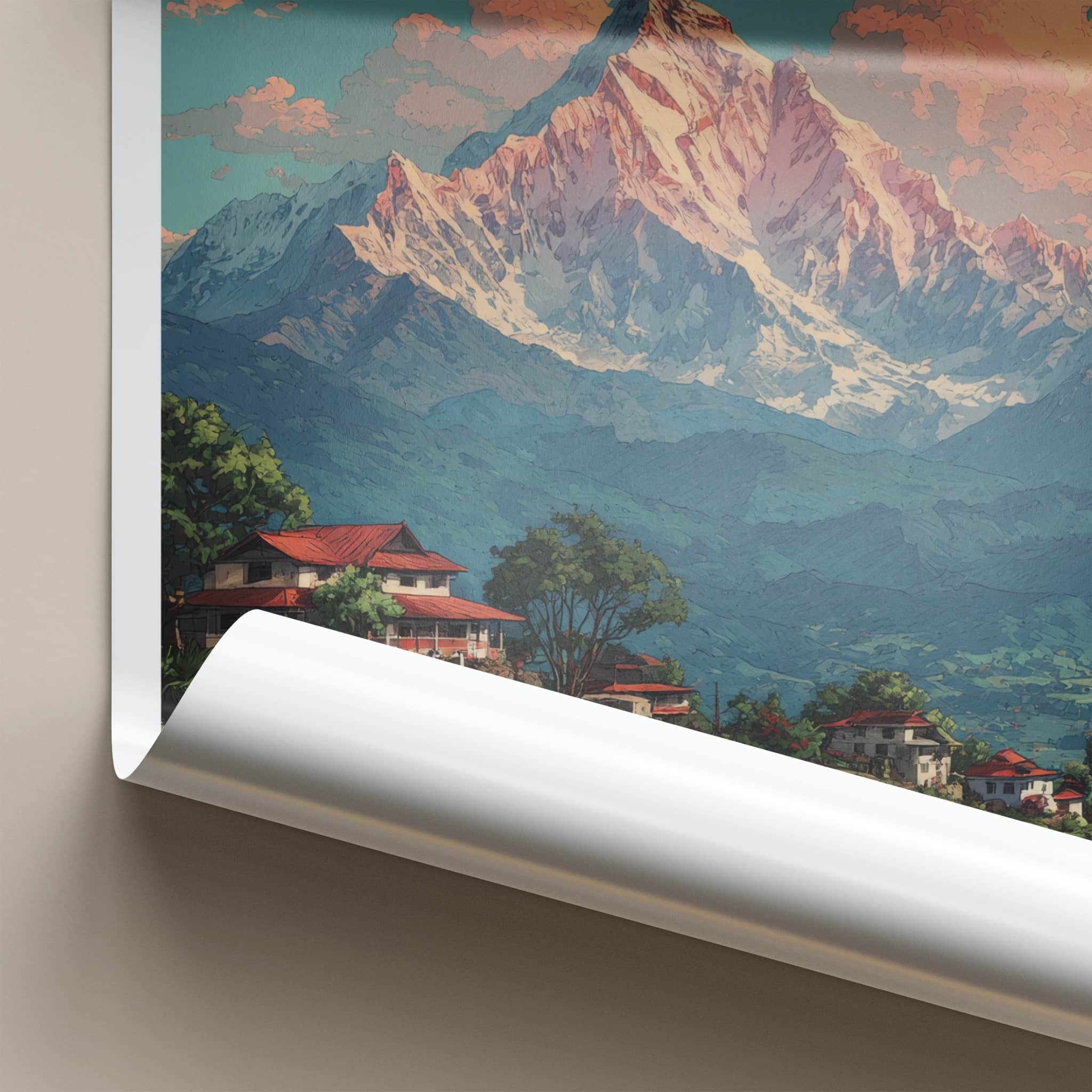 Pelling Poster - India Sikkim Mountain Home Decor