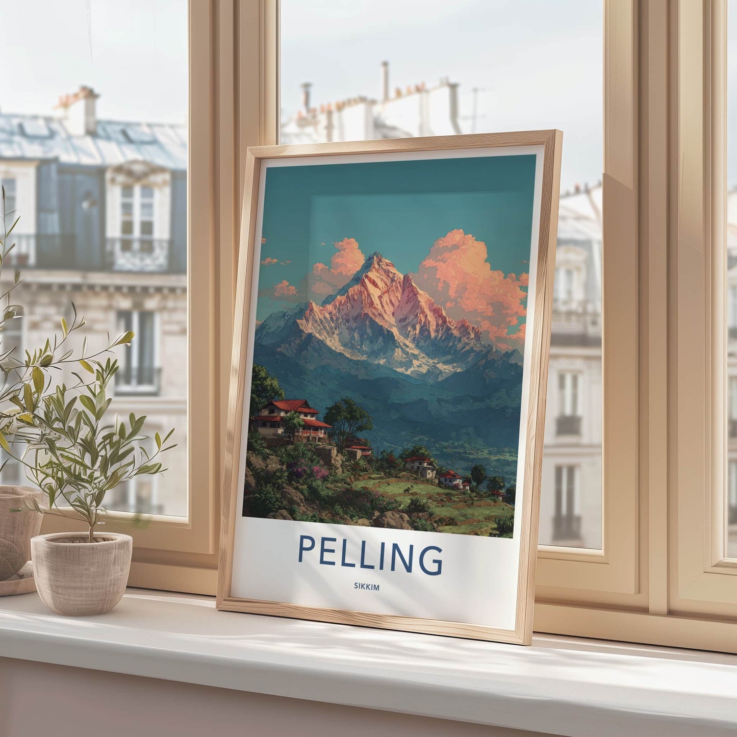 Pelling Poster - India Sikkim Mountain Home Decor