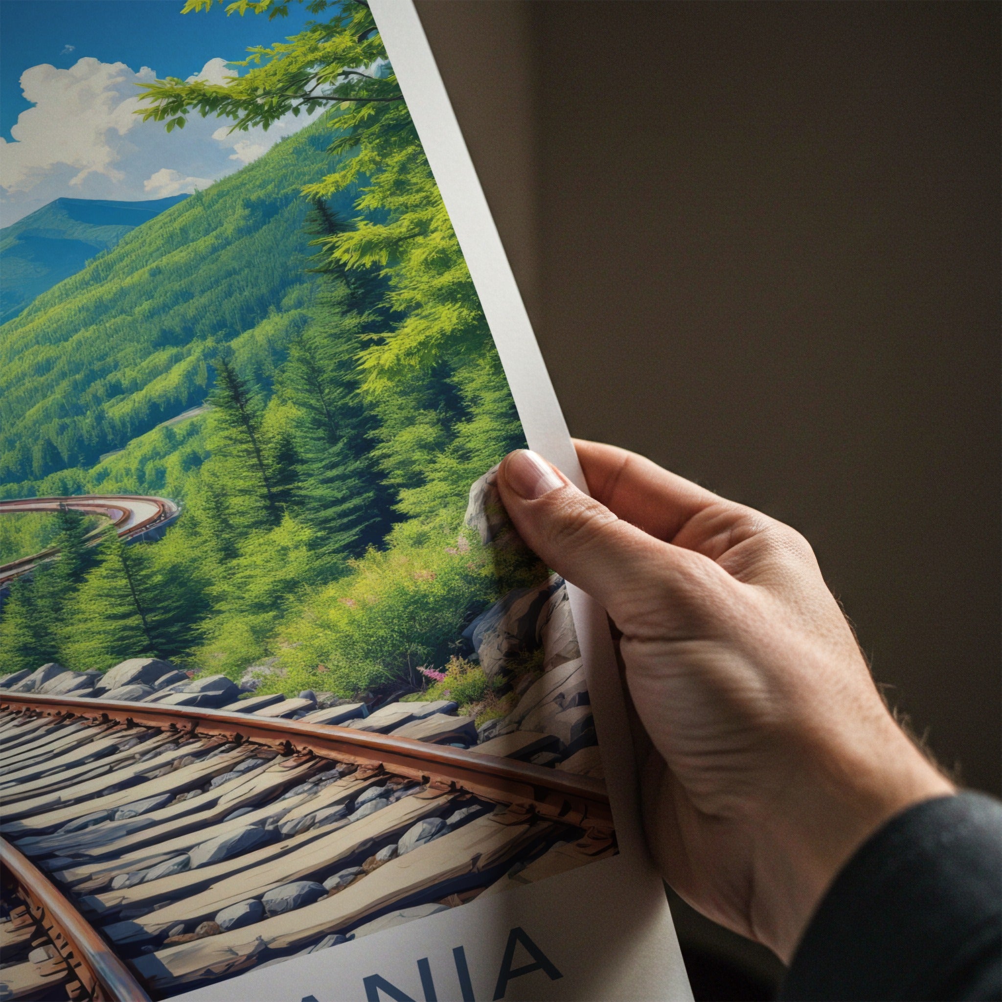 Pennsylvania Poster - Pennsylvania Travel Print - Scenic Mountain Tracks Wall Decor
