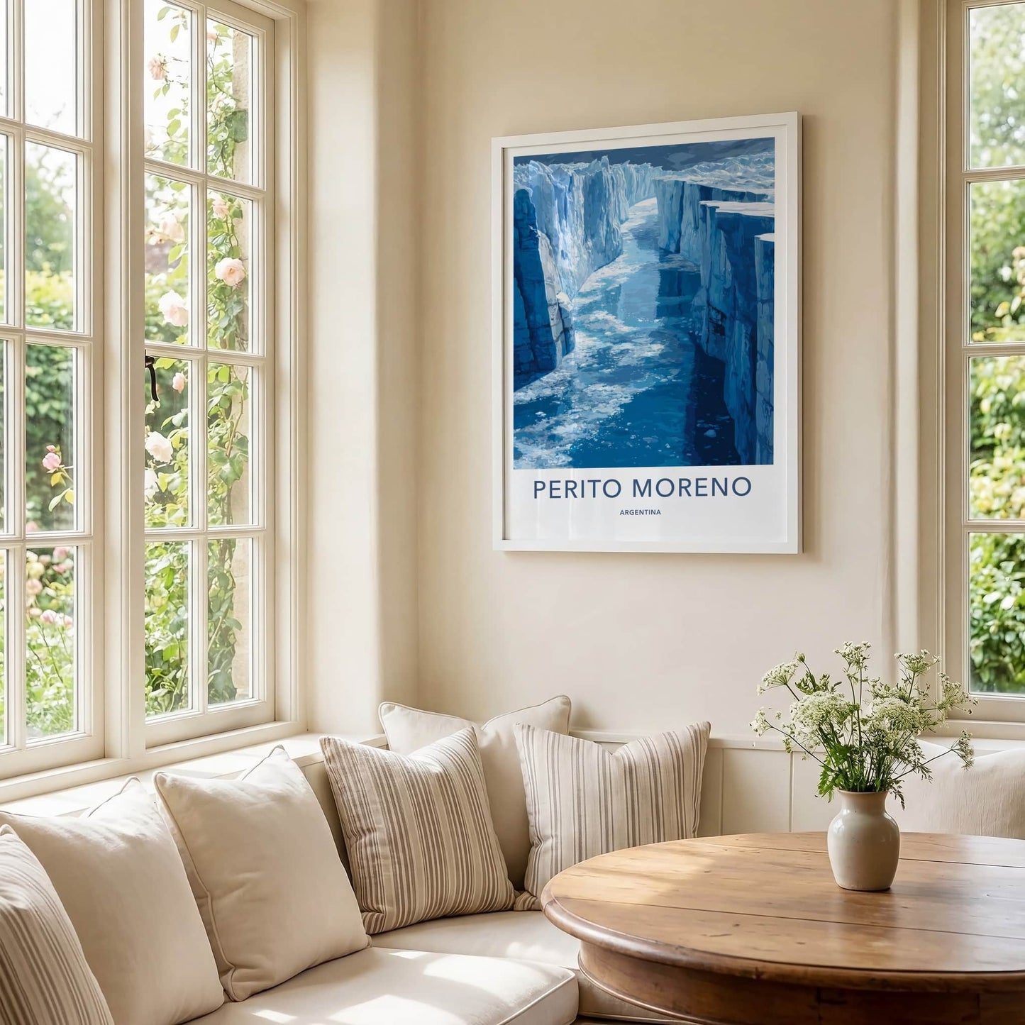 Perito Moreno Poster - Argentina Travel Art - Icy Water Chasm Home Decor