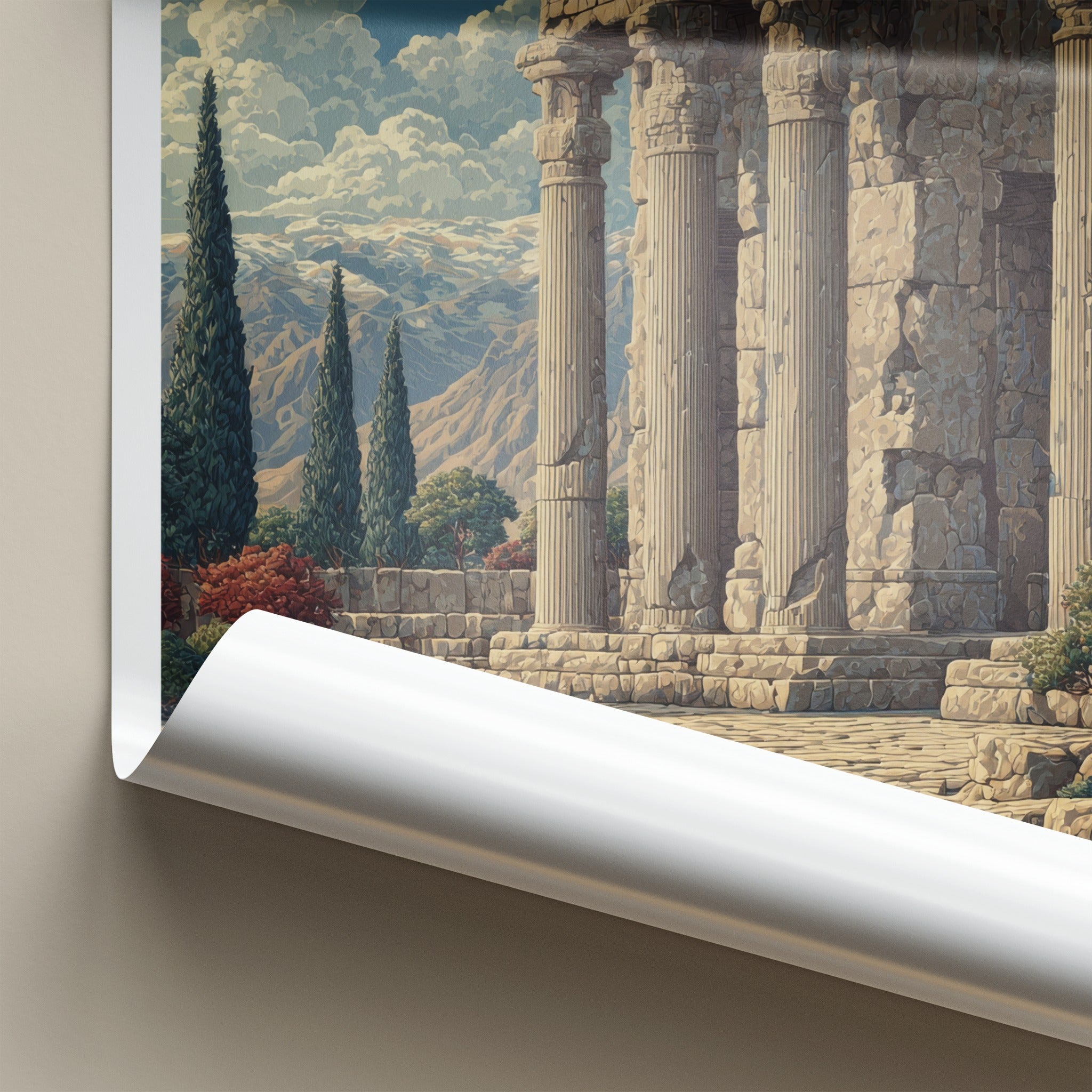 Persepolis Poster Iran Ancient Columns Lake Gallery Art