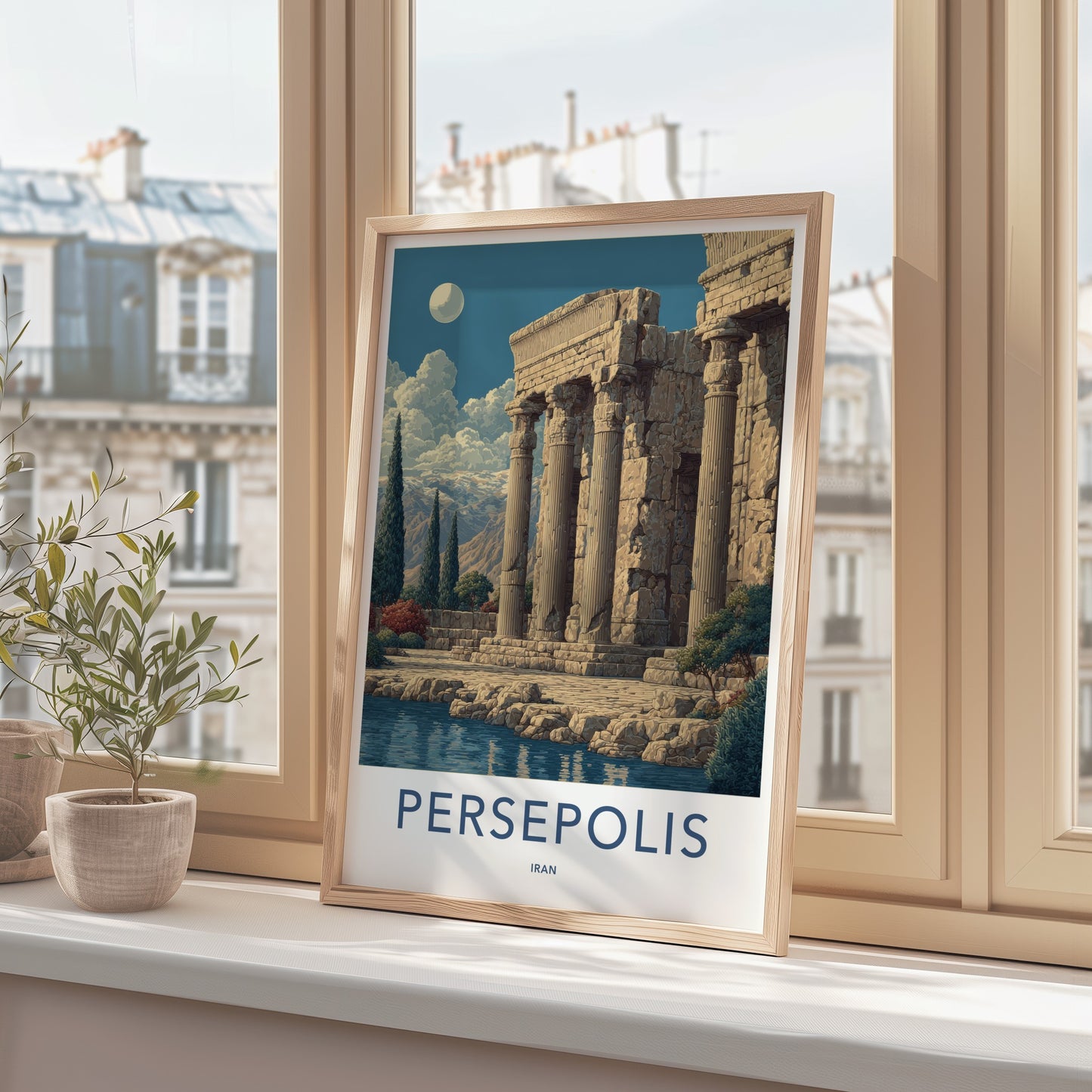 Persepolis Poster Iran Ancient Columns Lake Gallery Art