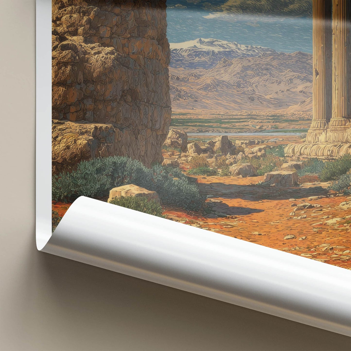 Persepolis Poster - Iran Framed Art - Ancient Ruins Columns Wall Decor