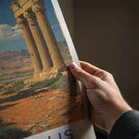 Persepolis Poster - Iran Framed Art - Ancient Ruins Columns Wall Decor