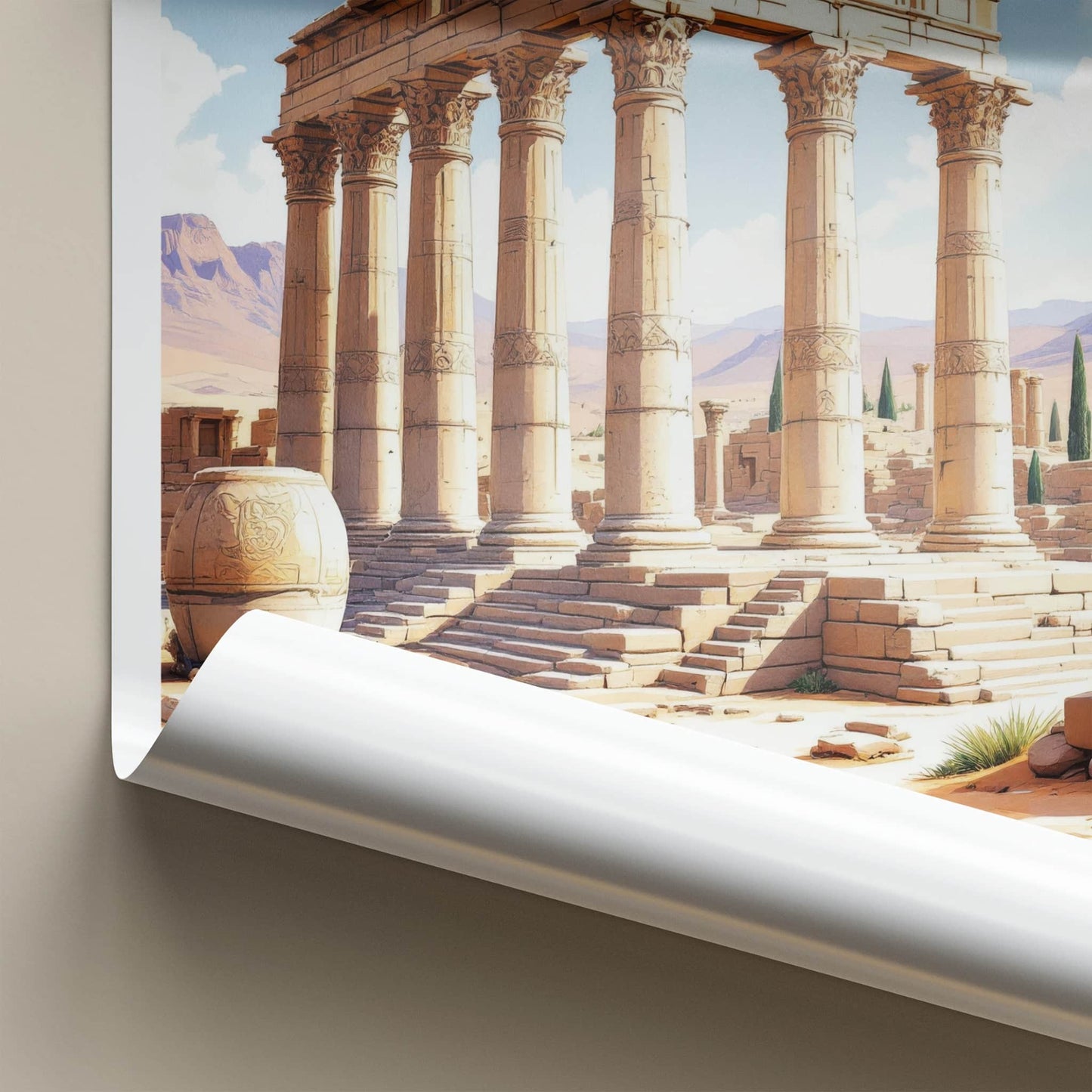 Persepolis Poster - Iran Travel Art - Ancient Columned Ruins Home Decor