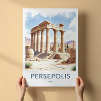 Persepolis Poster - Iran Travel Art - Ancient Columned Ruins Home Decor