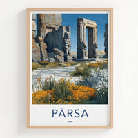 Persepolis Poster - Iran Travel Art - Ancient Temple Ruins Home Decor
