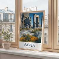 Persepolis Poster - Iran Travel Art - Ancient Temple Ruins Home Decor