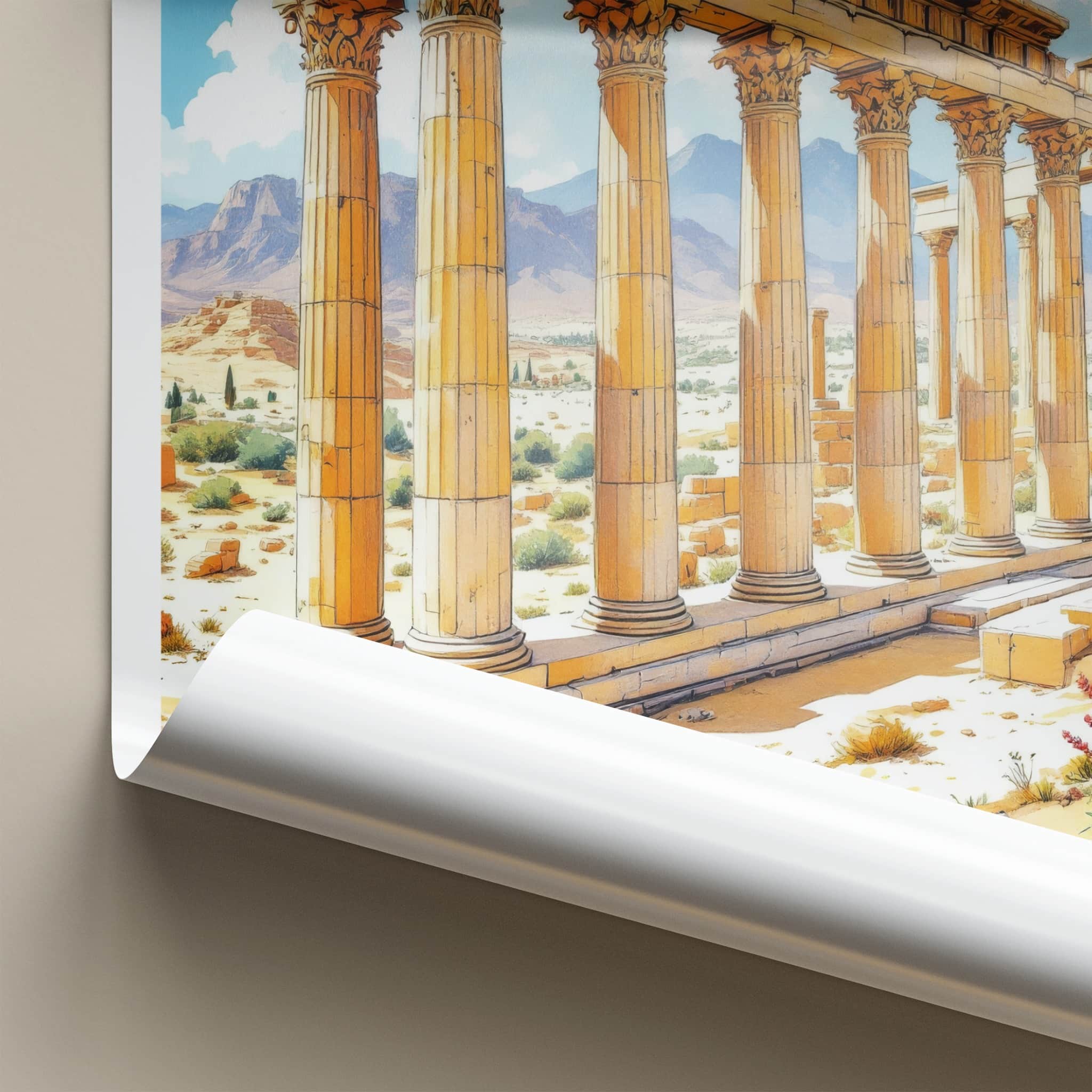 Persepolis Poster - Iran Wall Art - Ancient Stone Columns Home Decor