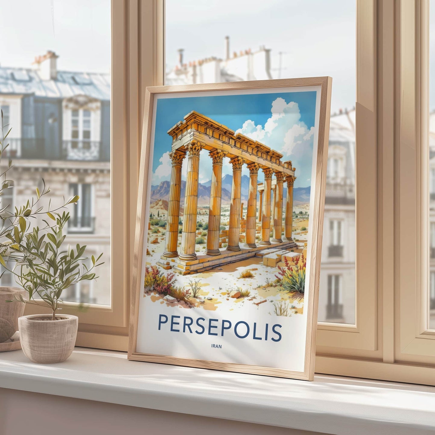 Persepolis Poster - Iran Wall Art - Ancient Stone Columns Home Decor