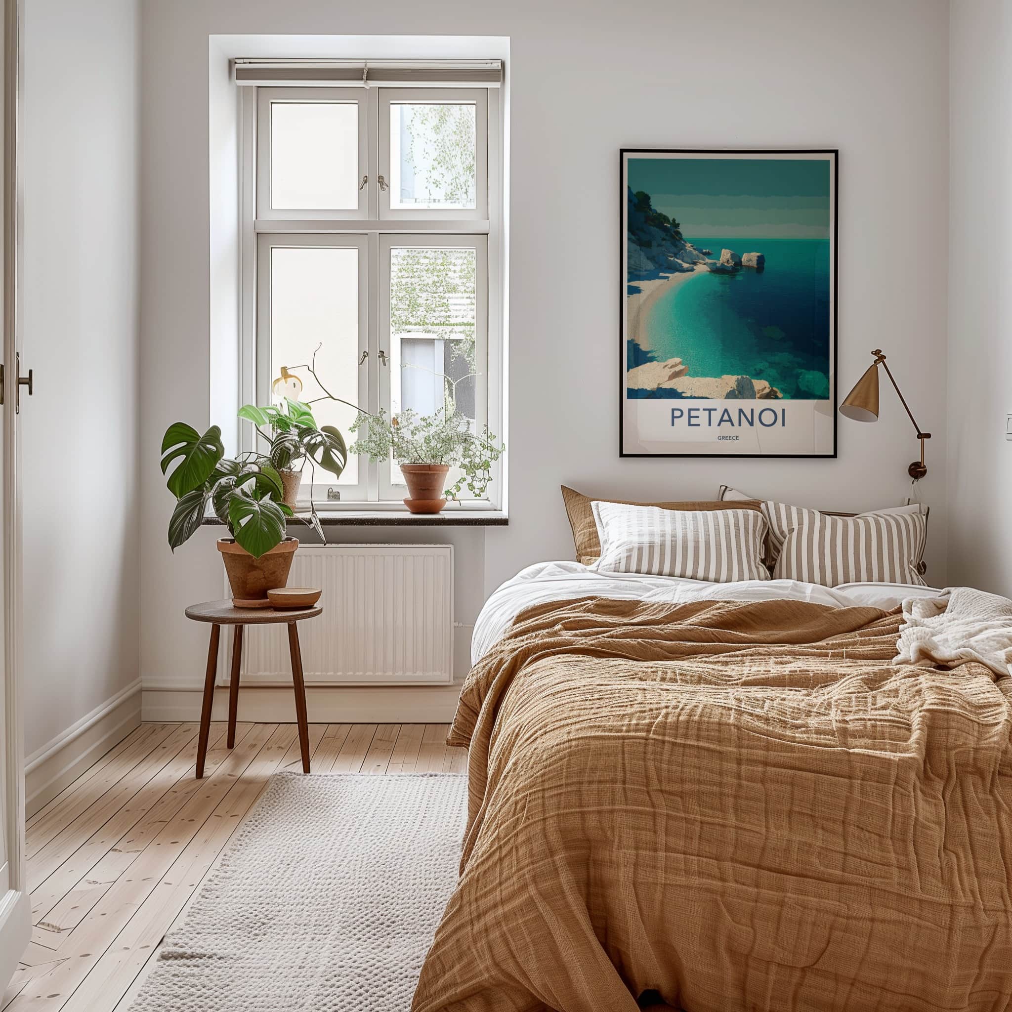Petanoi Poster - Greece Travel Art - Rocky Beach Coast Gallery Art