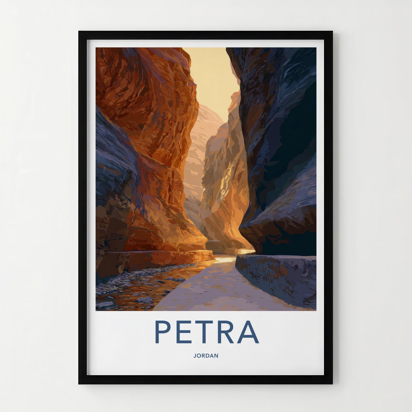 Petra Poster - Jordan Framed Print - Hidden Treasury Approach Framed Decor