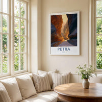 Petra Poster - Jordan Framed Print - Hidden Treasury Approach Framed Decor