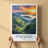 Pfutsero Poster - India Travel Art - Terraced Fields Village Home Decor