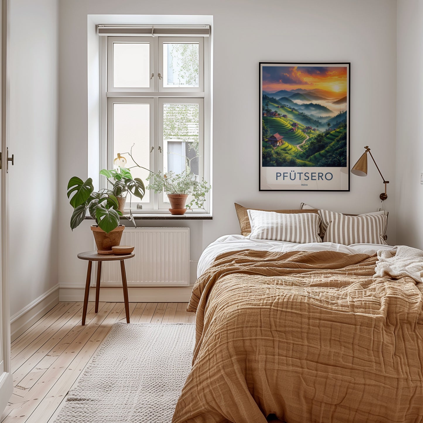 Pfutsero Poster - India Travel Art - Terraced Fields Village Home Decor