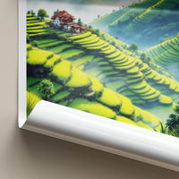 Pfutsero Poster - India Wall Art - Nagaland Misty Green Terraces Home Decor