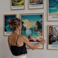 Phi Phi Islands Poster - Thailand Travel Art - Tropical Beach Scene Home Decor