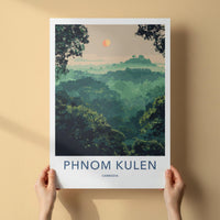 Phnom Kulen Poster - Cambodia Travel Art - Lush Forest Canopy Home Decor