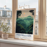 Phnom Kulen Poster - Cambodia Travel Art - Lush Forest Canopy Home Decor