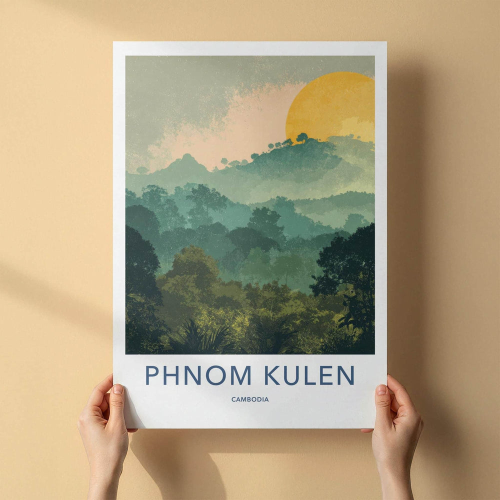 Phnom Kulen Poster - Cambodia Travel Art - Lush Mountain Scenery Home Decor