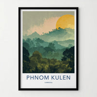 Phnom Kulen Poster - Cambodia Travel Art - Lush Mountain Scenery Home Decor