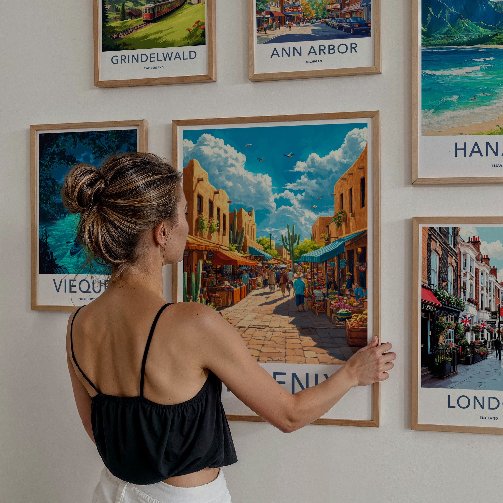 Phoenix Poster - Arizona Travel Art - Vibrant Street Market Home Decor