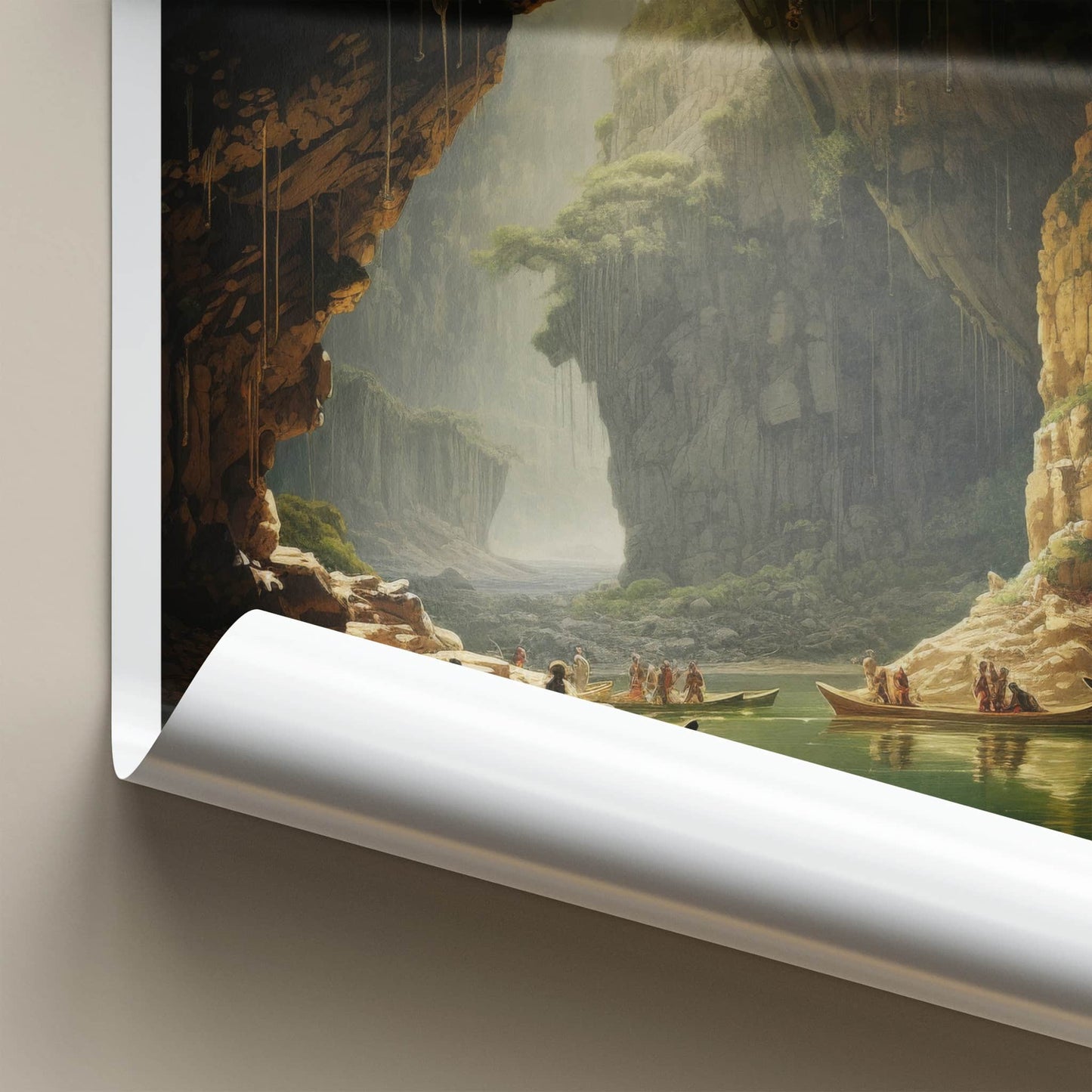 Phong Nha Poster - Vietnam Travel Art - Cave River Boating Home Decor