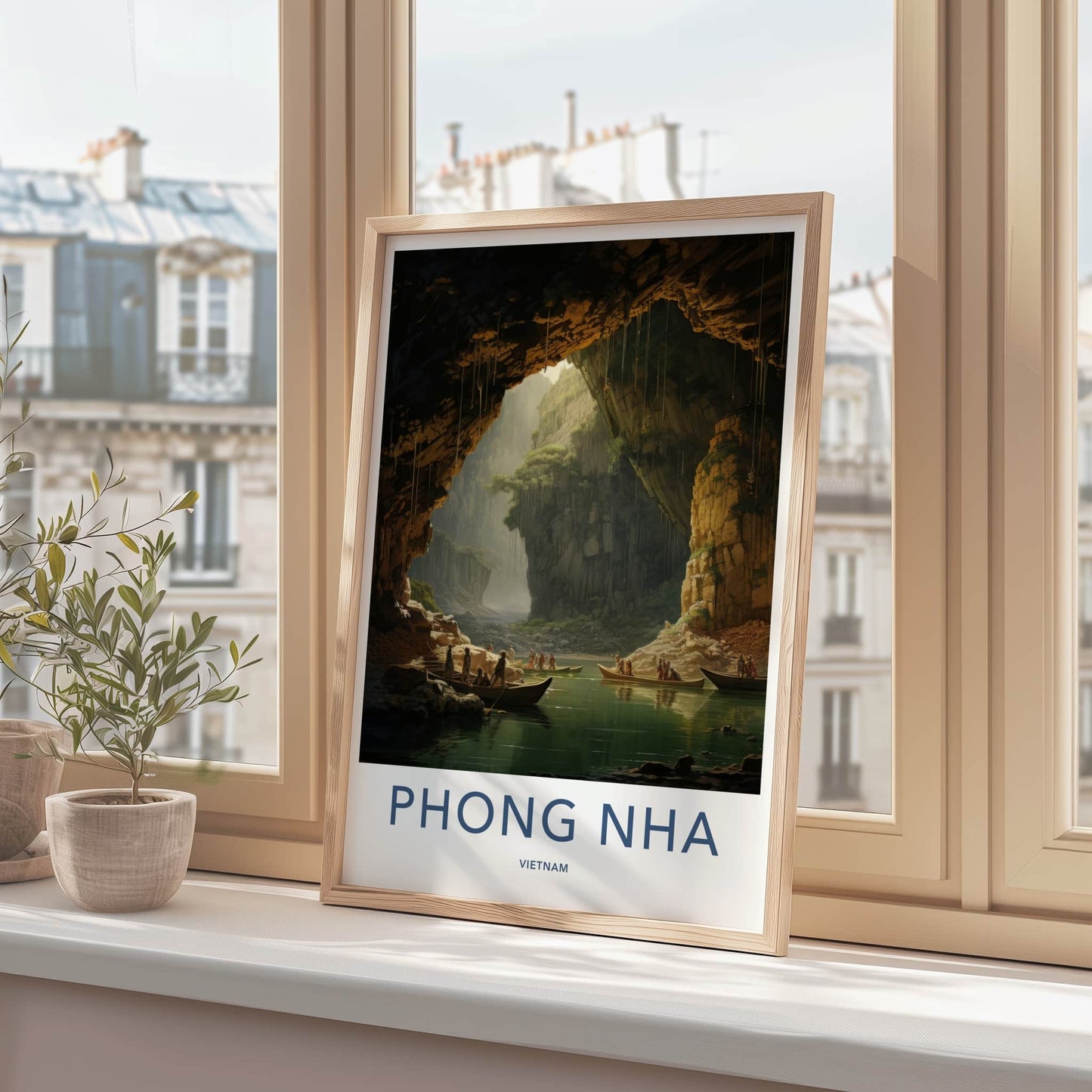 Phong Nha Poster - Vietnam Travel Art - Cave River Boating Home Decor