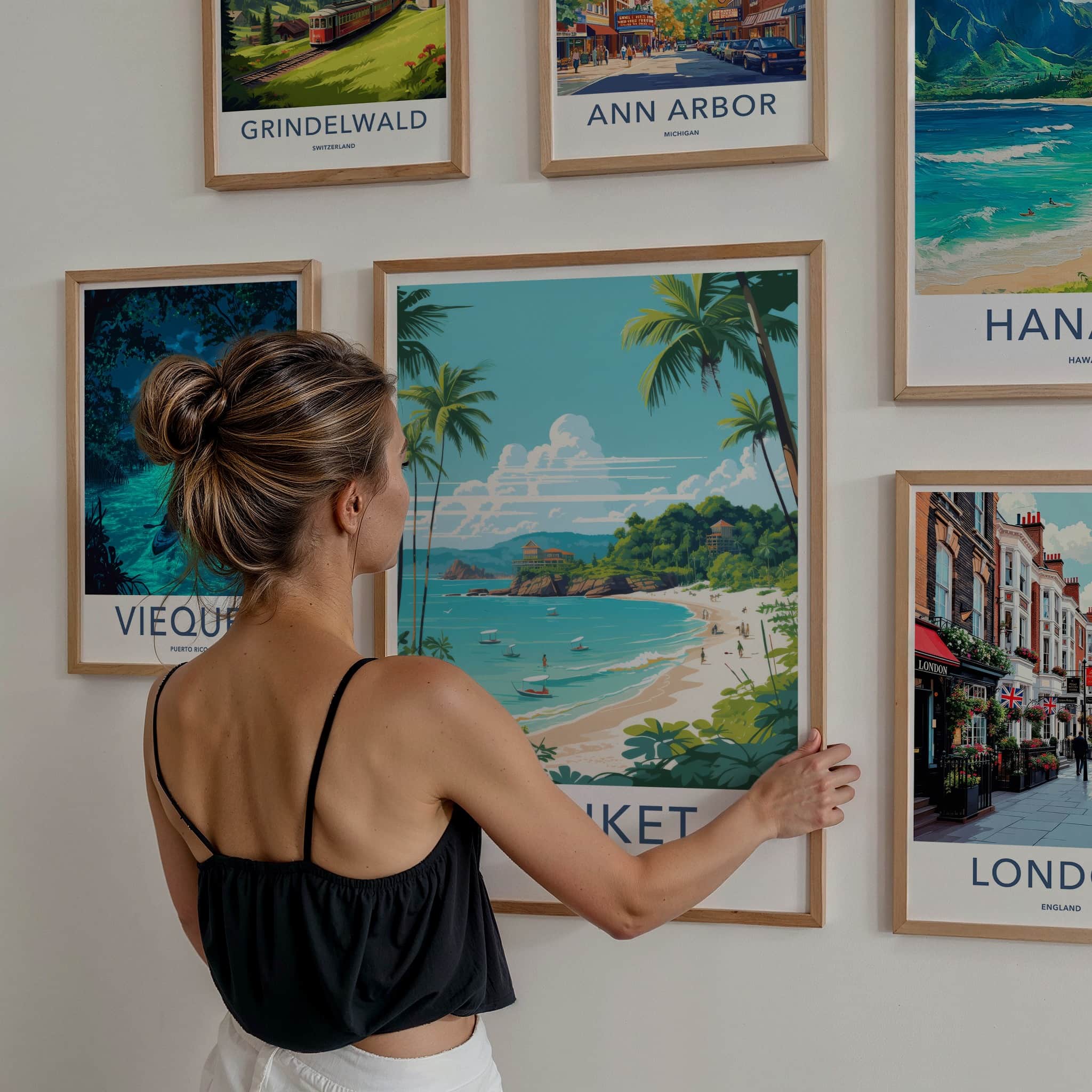 Phuket Poster - Thailand Travel Art - Tropical Beach Resort Home Decor