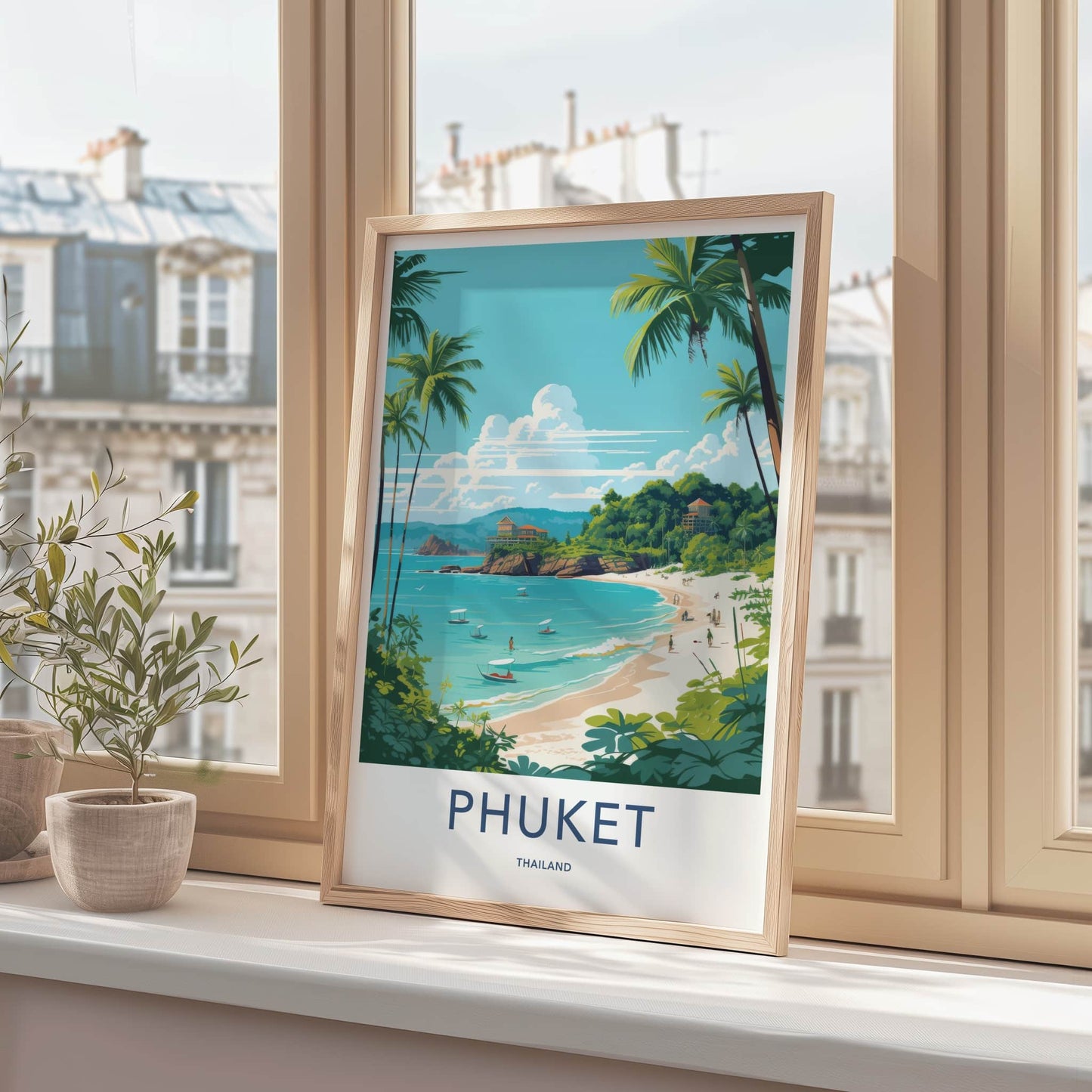 Phuket Poster - Thailand Travel Art - Tropical Beach Resort Home Decor
