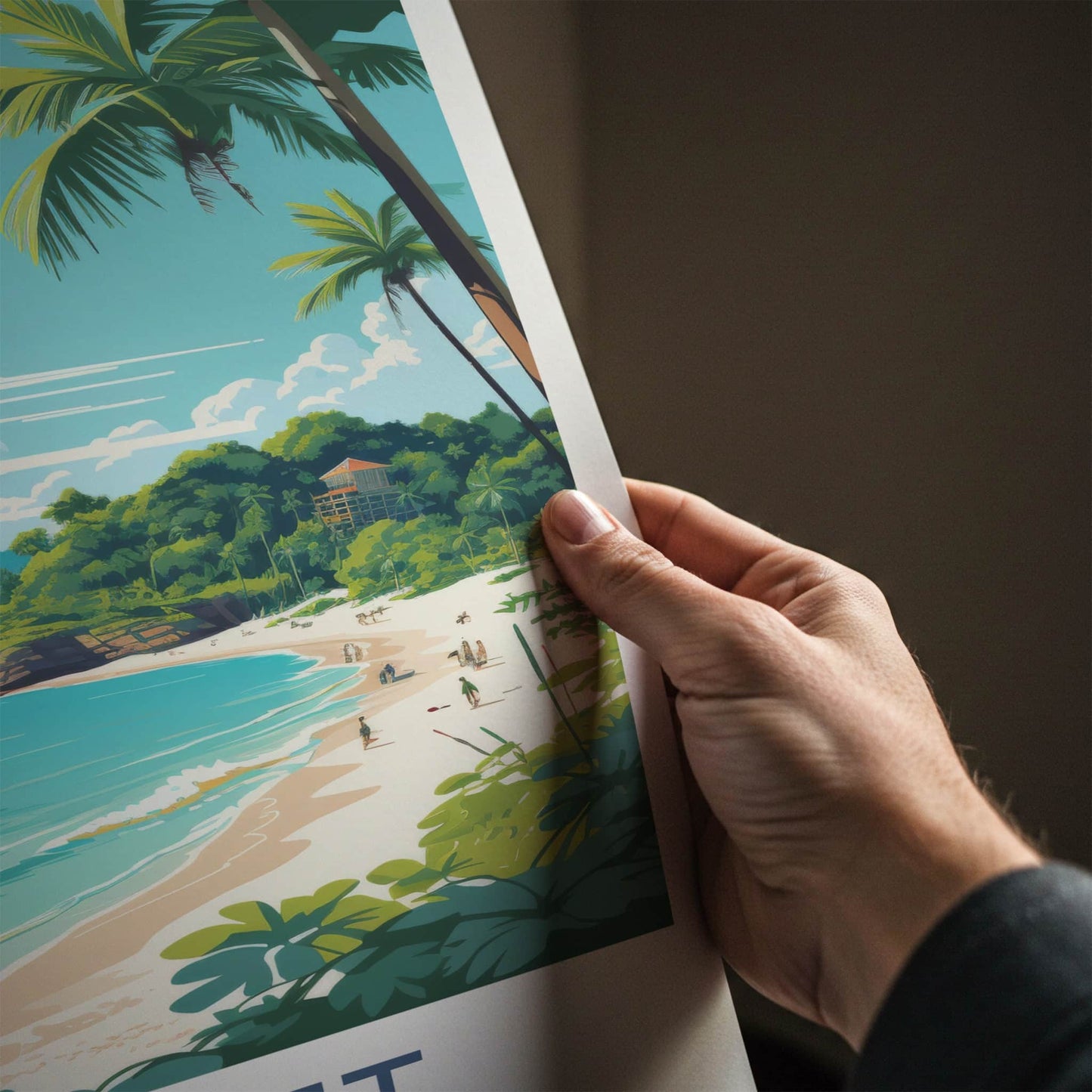 Phuket Poster - Thailand Travel Art - Tropical Beach Resort Home Decor