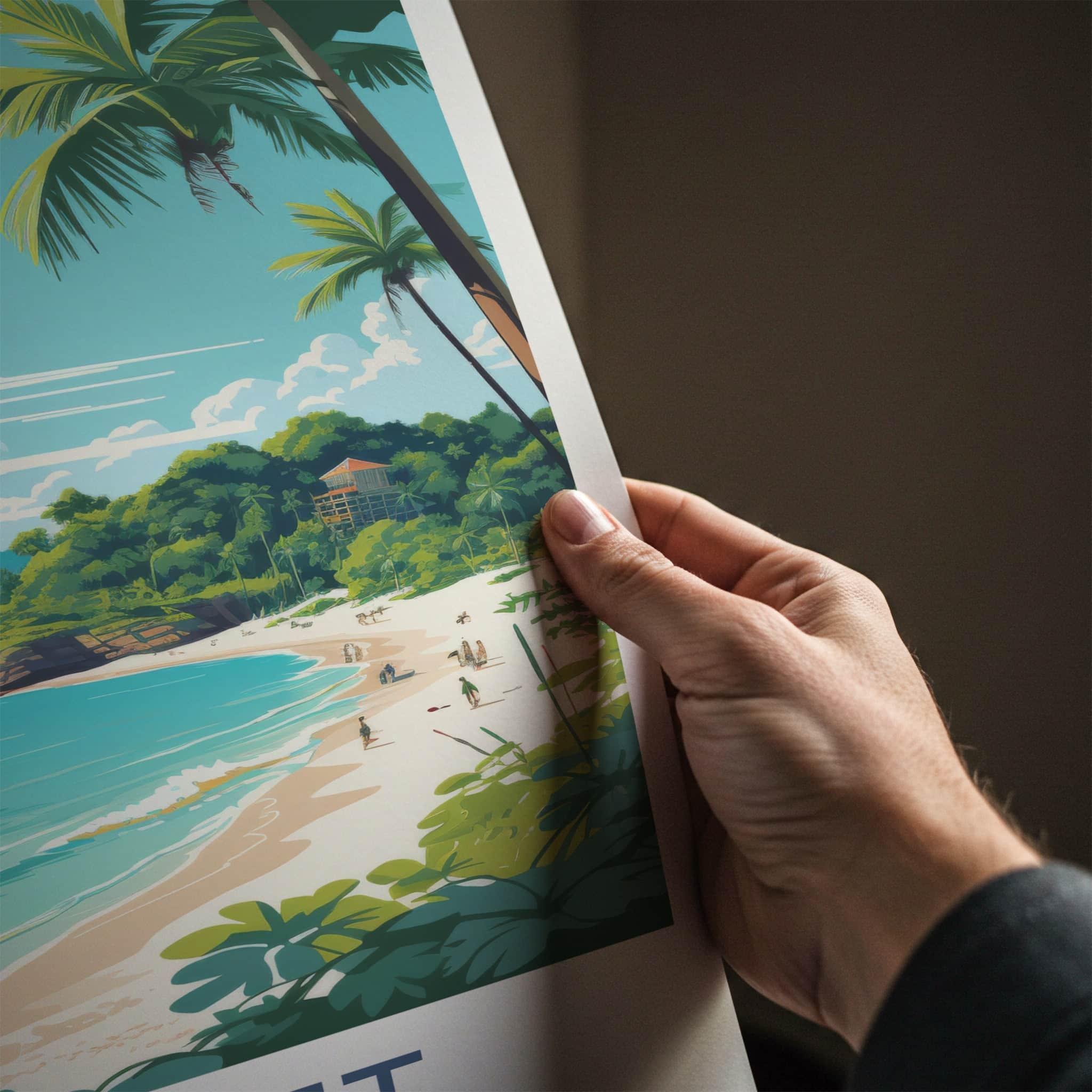 Phuket Poster - Thailand Travel Art - Tropical Beach Resort Home Decor
