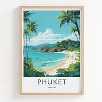 Phuket Poster - Thailand Travel Art - Tropical Beach Resort Home Decor
