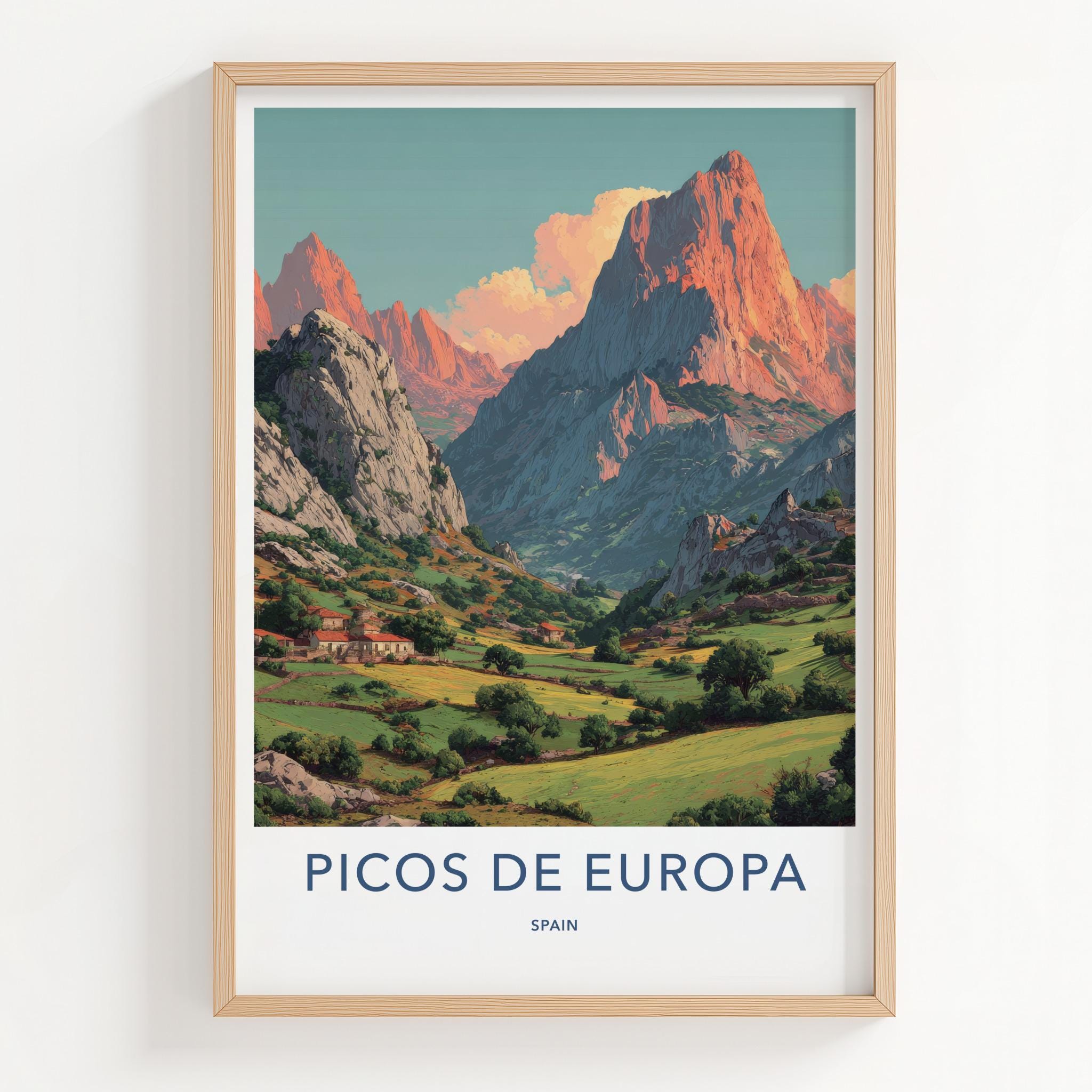 Picos de Europa Poster - Spain Travel Art - Green Valley Homes Home Decor