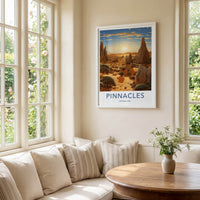 Pinnacles National Park Poster - Australia Wall Art - Orange Desert Sunset Home Decor