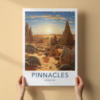 Pinnacles National Park Poster - Australia Wall Art - Orange Desert Sunset Home Decor