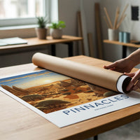 Pinnacles National Park Poster - Australia Wall Art - Orange Desert Sunset Home Decor