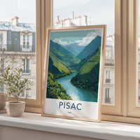 Pisac Poster - Peru Wall Art - Andean River Landscape Home Decor