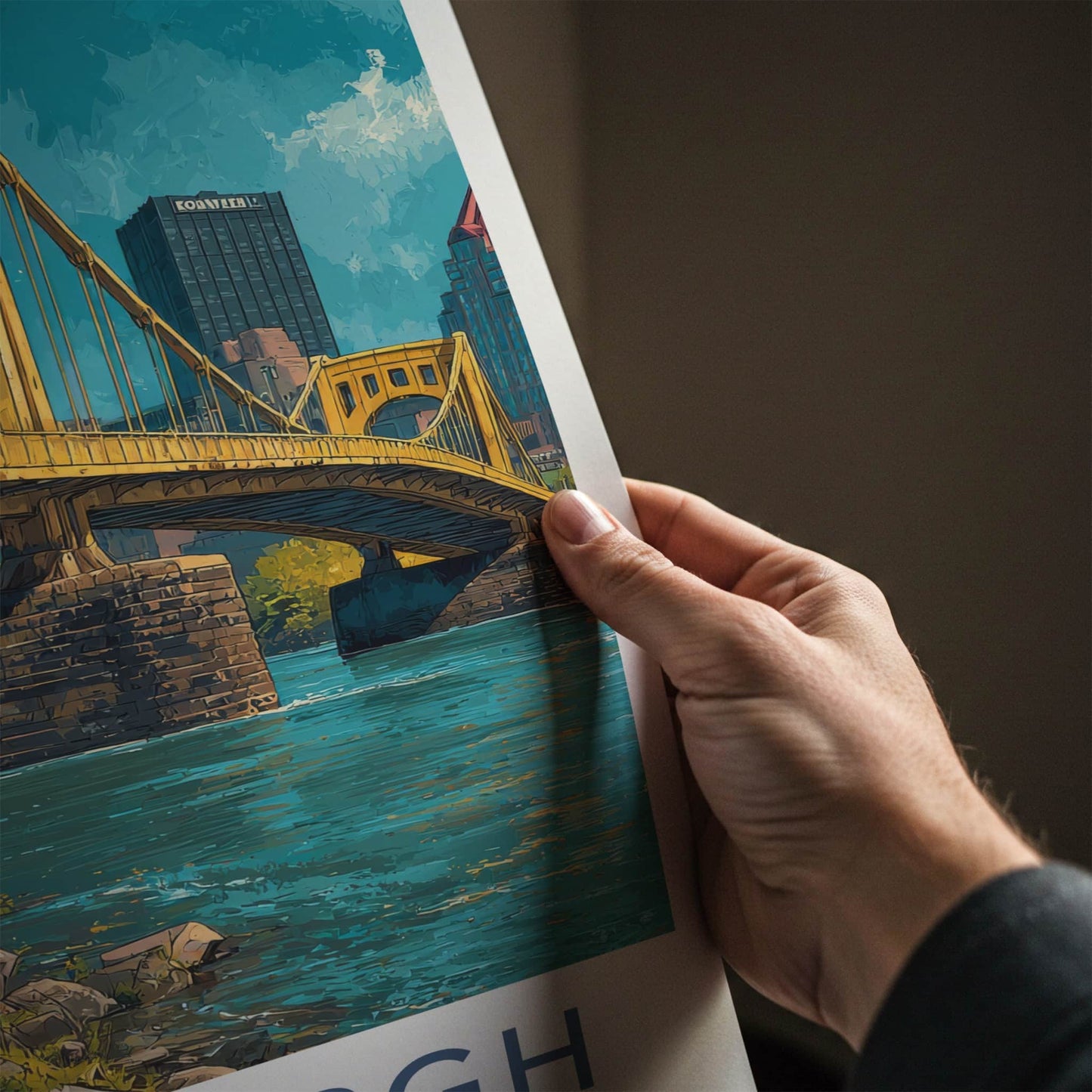 Pittsburgh Poster - Pennsylvania Travel Art - Vibrant River City Home Decor