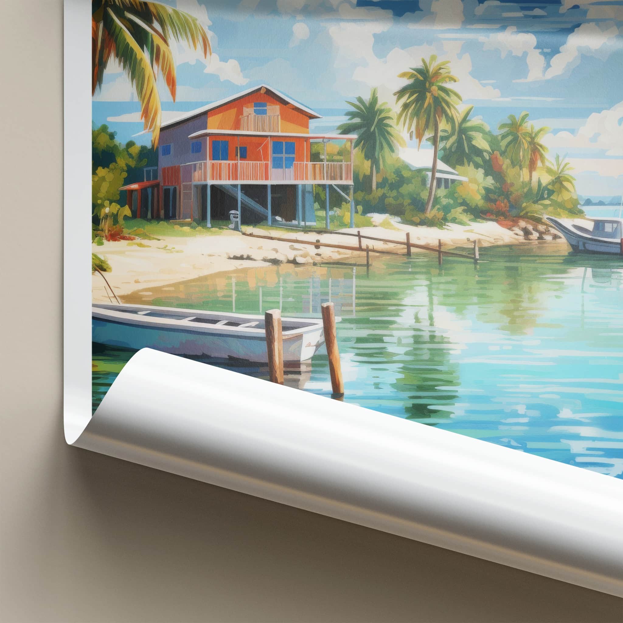 Placencia Poster - Belize Travel Art - Tropical Beach House Home Decor