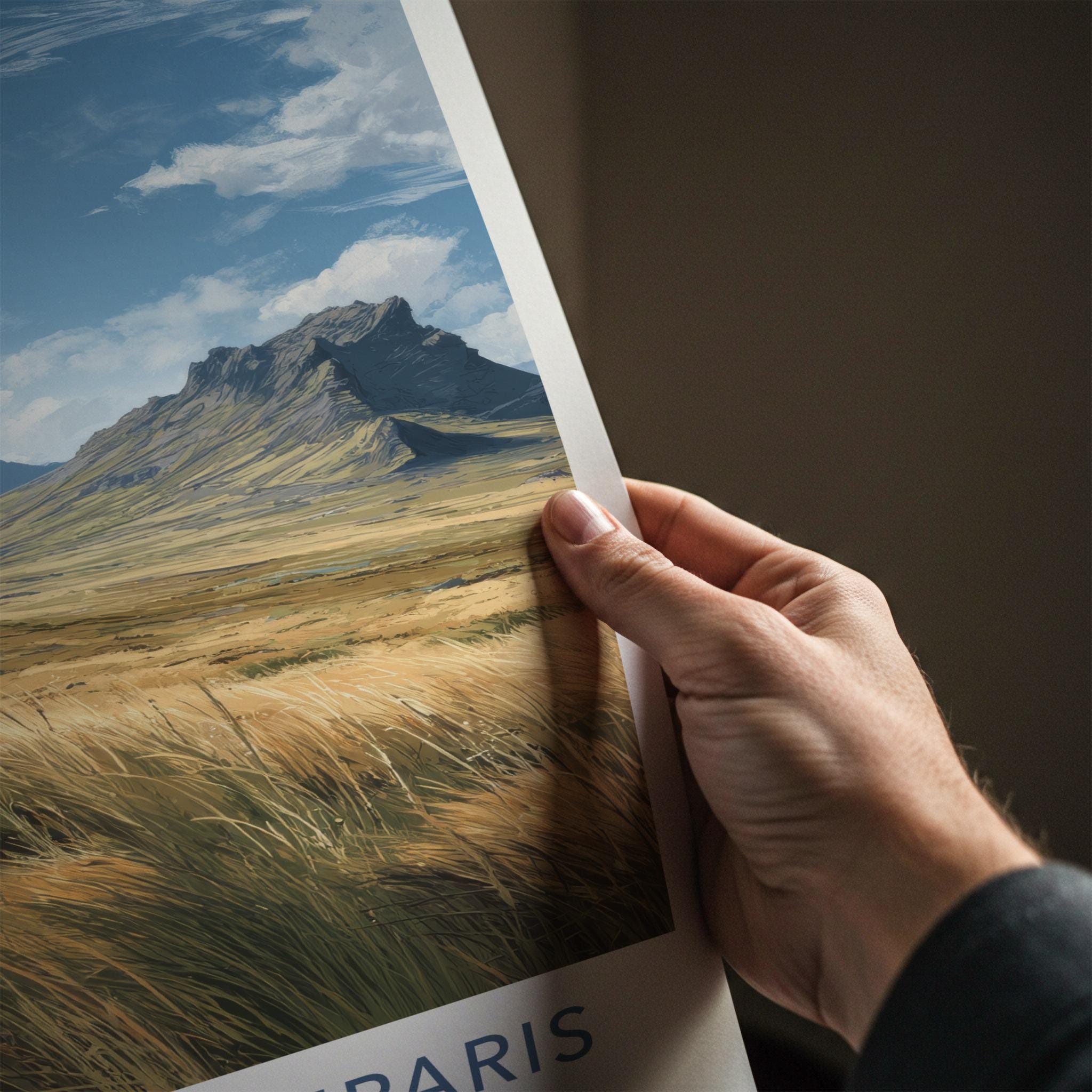 Plateau D'Emparis Poster - France Travel Art - Grassy Mountain Vista Home Decor
