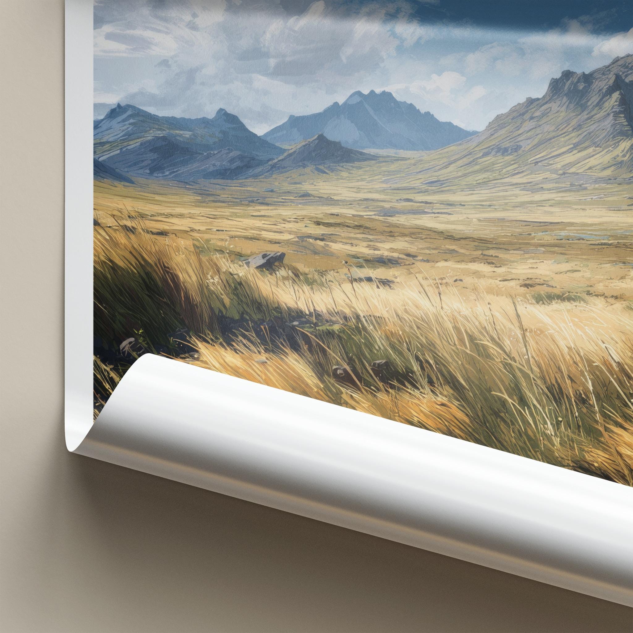 Plateau D'Emparis Poster - France Travel Art - Grassy Mountain Vista Home Decor