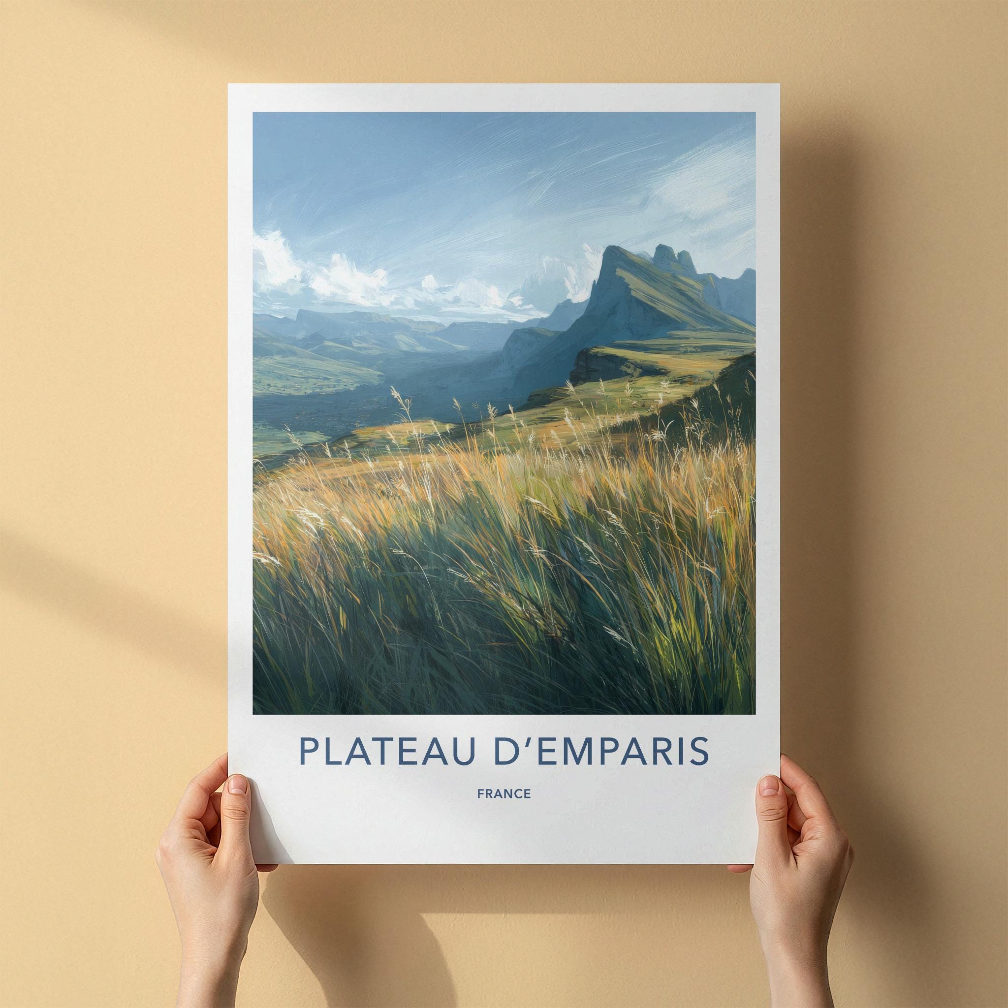 Plateau Demparis Poster - France Travel Art - High Mountain View Wall Decor