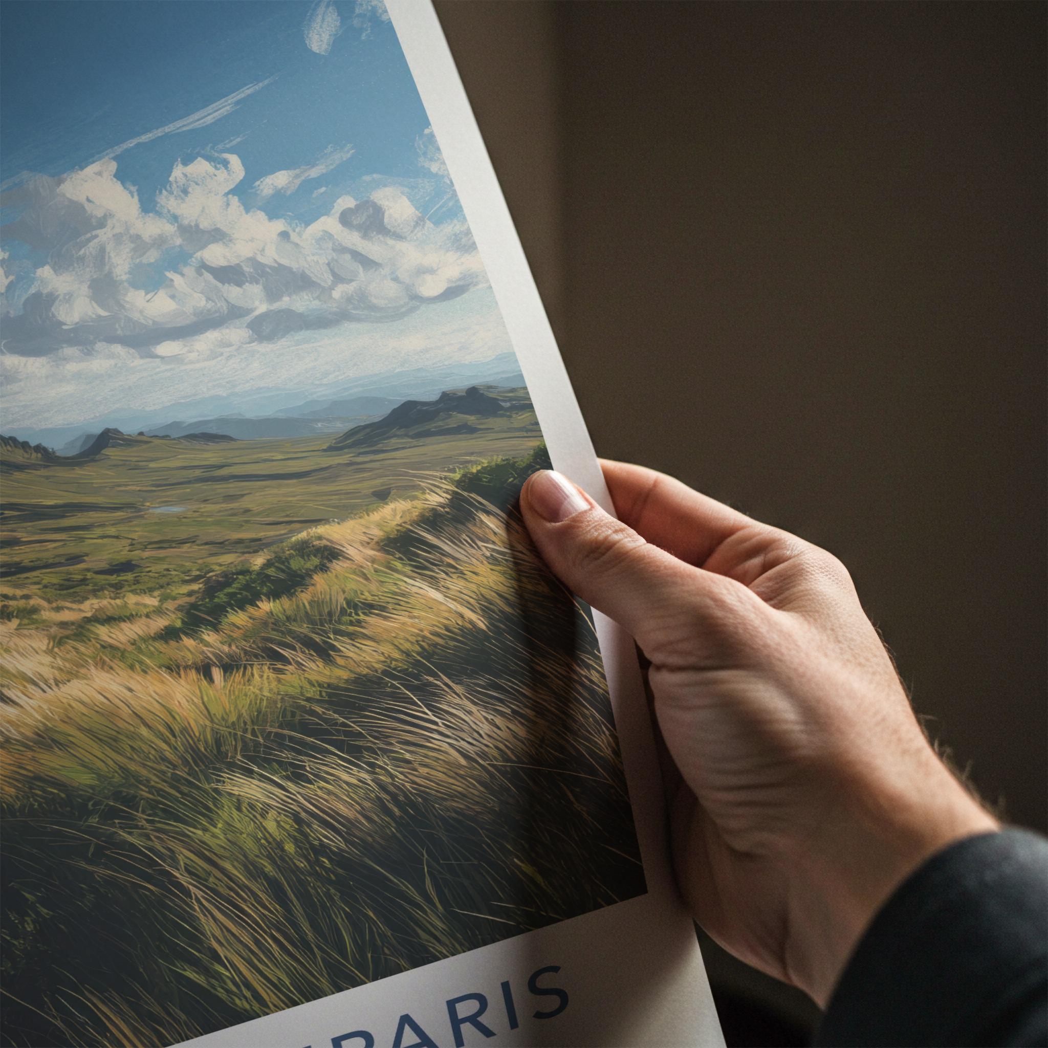 Plateau Demparis Poster - France Travel Art - Windy Mountain Grass Home Decor